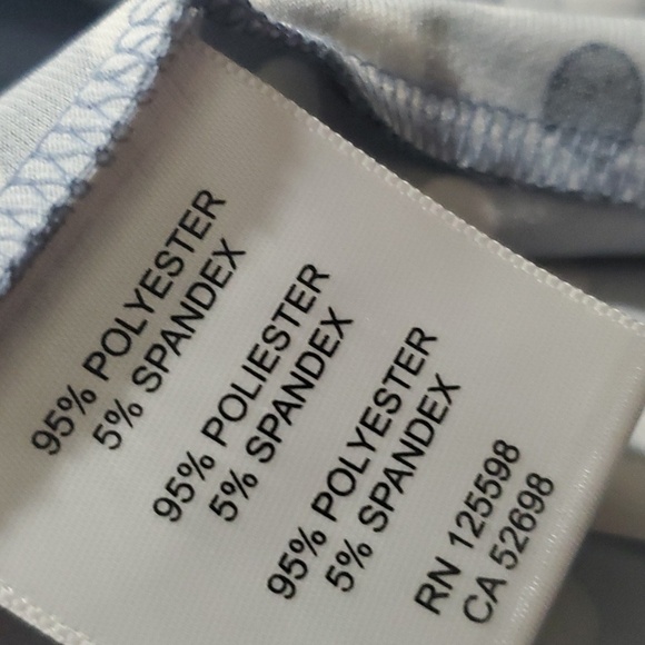 Ellen Tracy Jacket women's size medium Blue White Circles coverup topper‎ - Picture 12 of 15